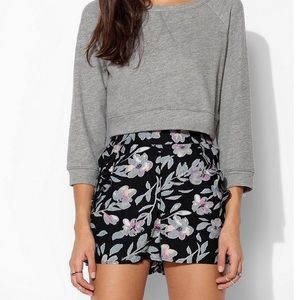 Urban Outfitters Floral Shorts with Ruffle Pocket